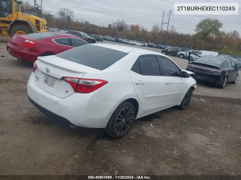 2014 Toyota Corolla S Plus VIN: 2T1BURHEXEC110245 Lot: 40901899