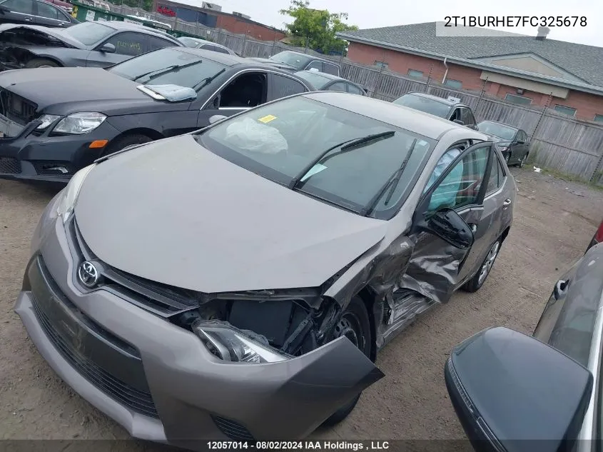 2015 Toyota Corolla VIN: 2T1BURHE7FC325678 Lot: 12057014