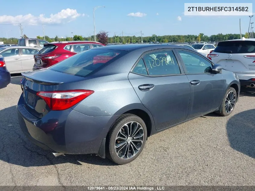 2015 Toyota Corolla VIN: 2T1BURHE5FC314582 Lot: 12079641