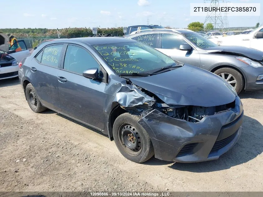 2T1BURHE2FC385870 2015 Toyota Corolla Ce