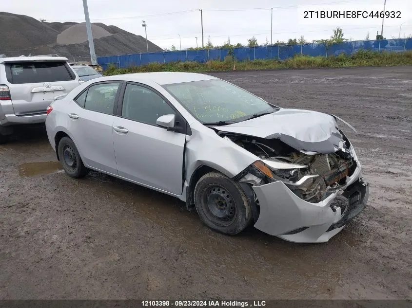 2015 Toyota Corolla Ce VIN: 2T1BURHE8FC446932 Lot: 12103398