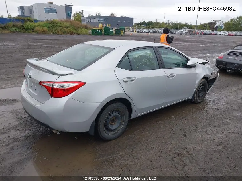 2015 Toyota Corolla Ce VIN: 2T1BURHE8FC446932 Lot: 12103398