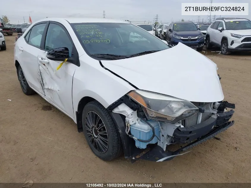 2T1BURHE9FC324824 2015 Toyota Corolla L/Le/Le Pls/Prm/S/S Pls