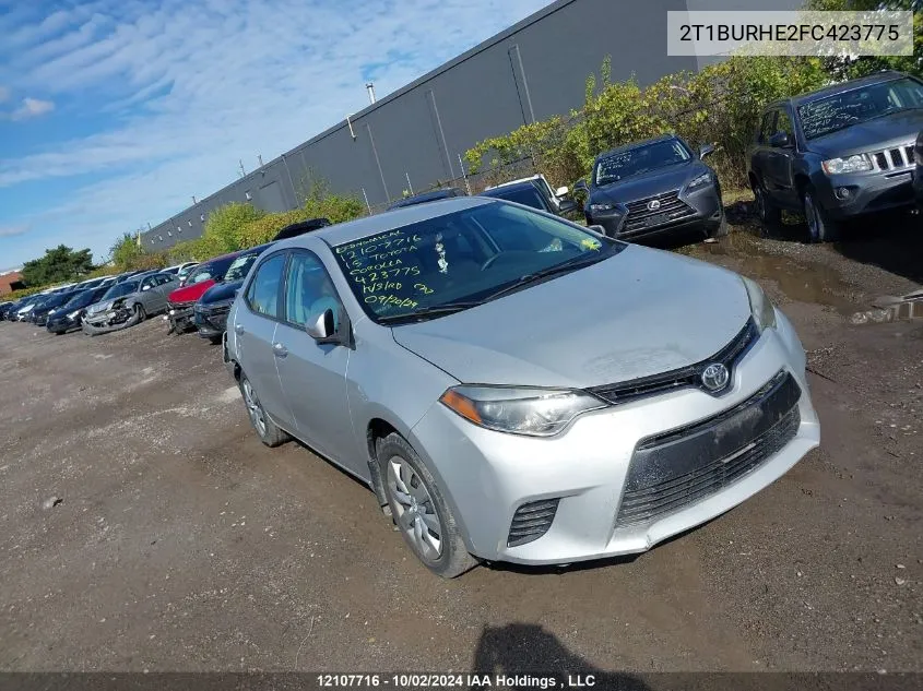 2015 Toyota Corolla Le VIN: 2T1BURHE2FC423775 Lot: 12107716