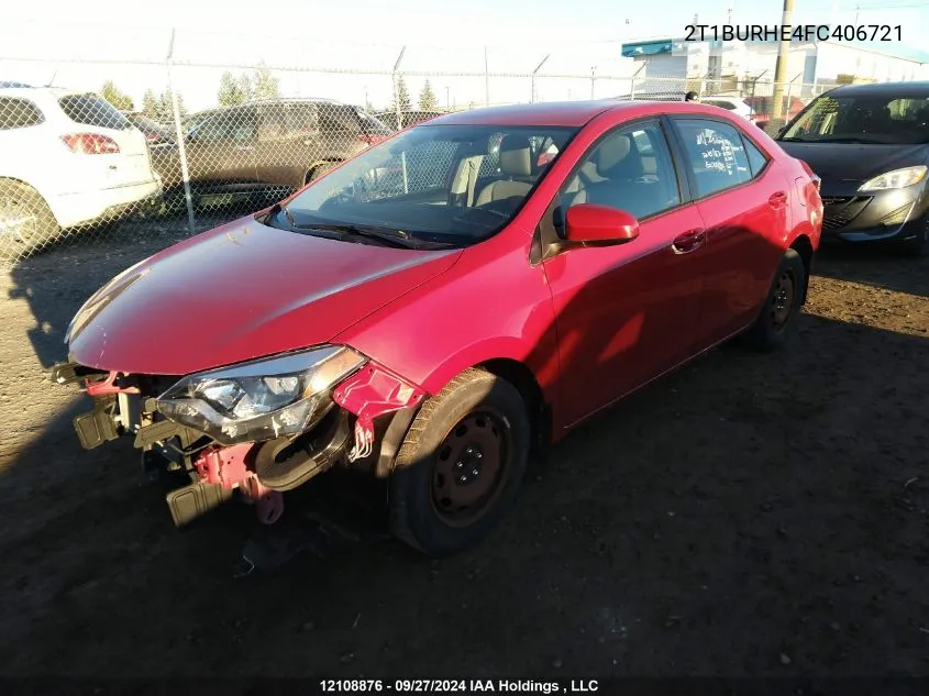 2T1BURHE4FC406721 2015 Toyota Corolla L/Le/Le Pls/Prm/S/S Pls