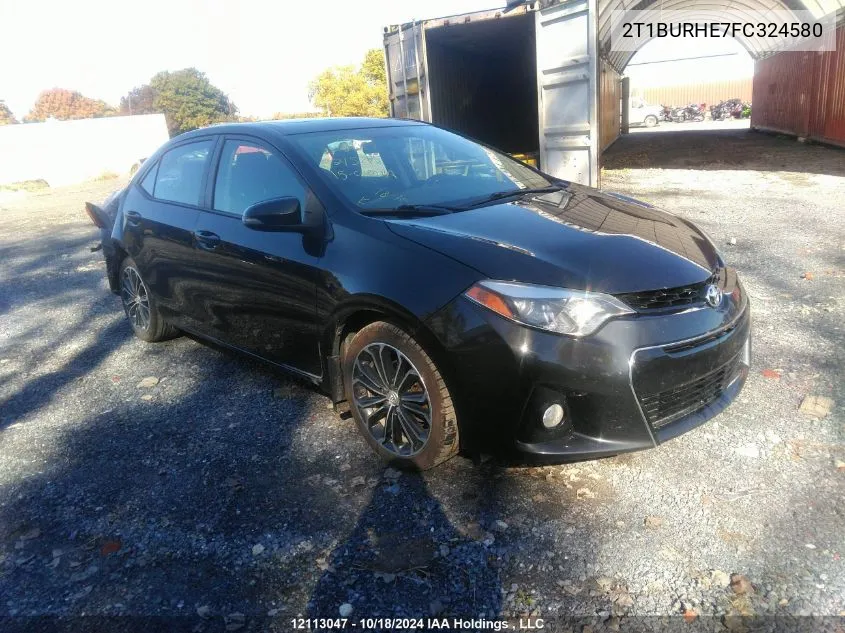 2015 Toyota Corolla L/Le/Le Pls/Prm/S/S Pls VIN: 2T1BURHE7FC324580 Lot: 12113047