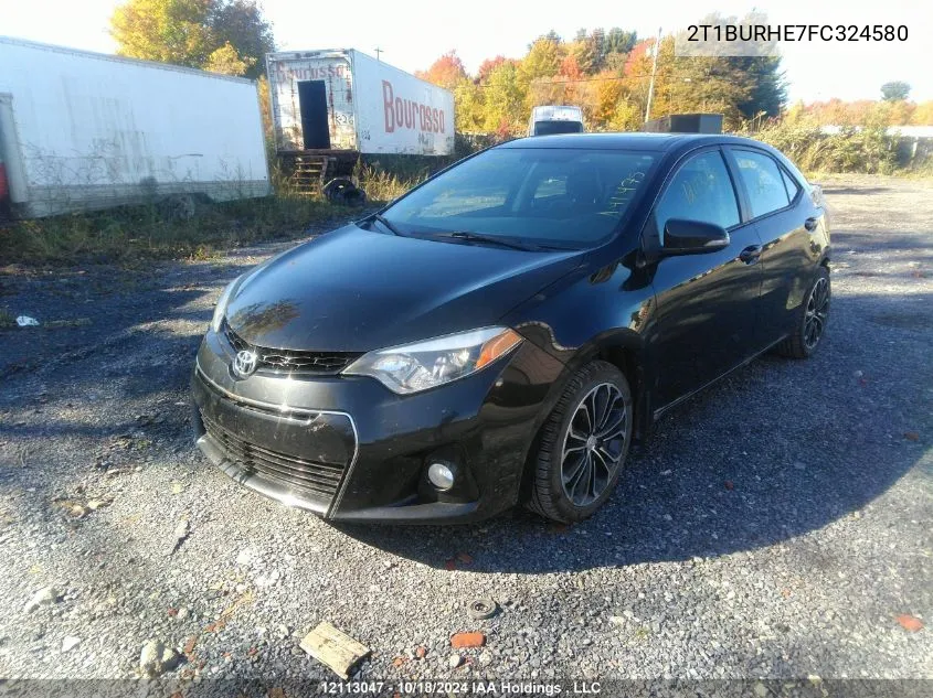 2015 Toyota Corolla L/Le/Le Pls/Prm/S/S Pls VIN: 2T1BURHE7FC324580 Lot: 12113047