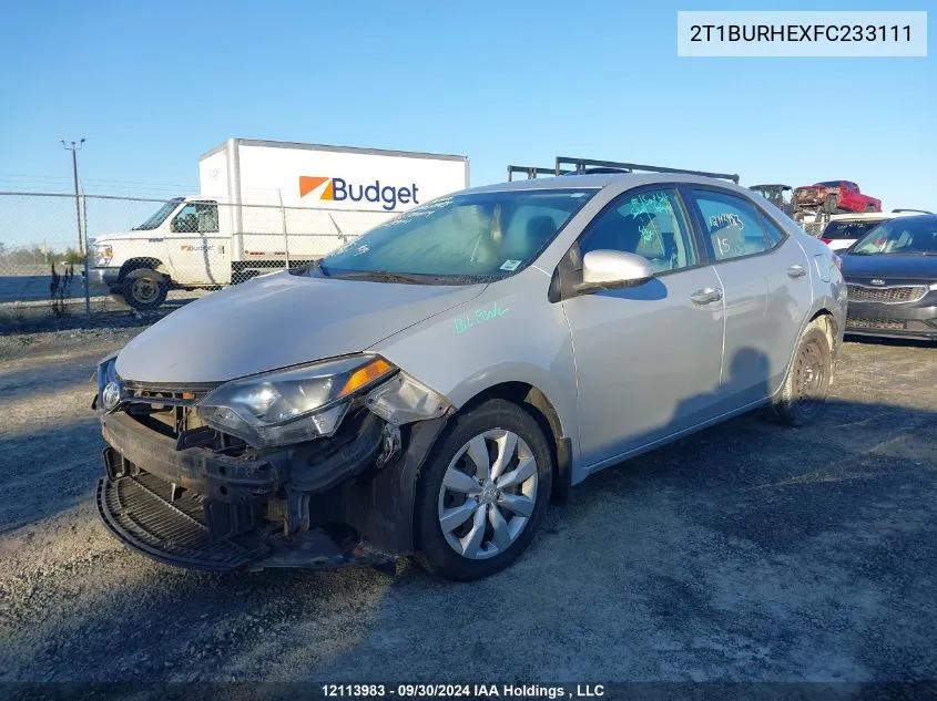 2T1BURHEXFC233111 2015 Toyota Corolla L/Le/Le Pls/Prm/S/S Pls