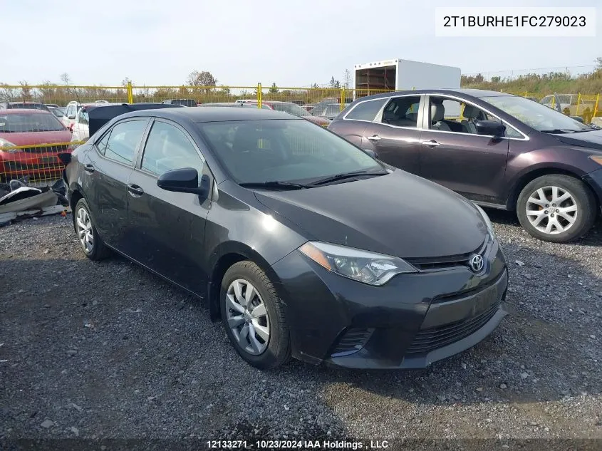 2015 Toyota Corolla L/Le/Le Pls/Prm/S/S Pls VIN: 2T1BURHE1FC279023 Lot: 12133271