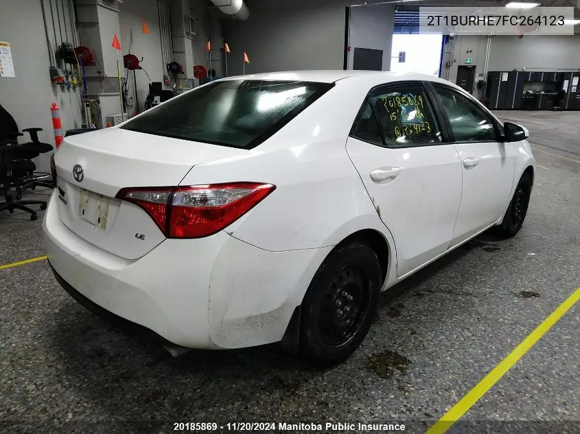 2015 Toyota Corolla Ce VIN: 2T1BURHE7FC264123 Lot: 20185869