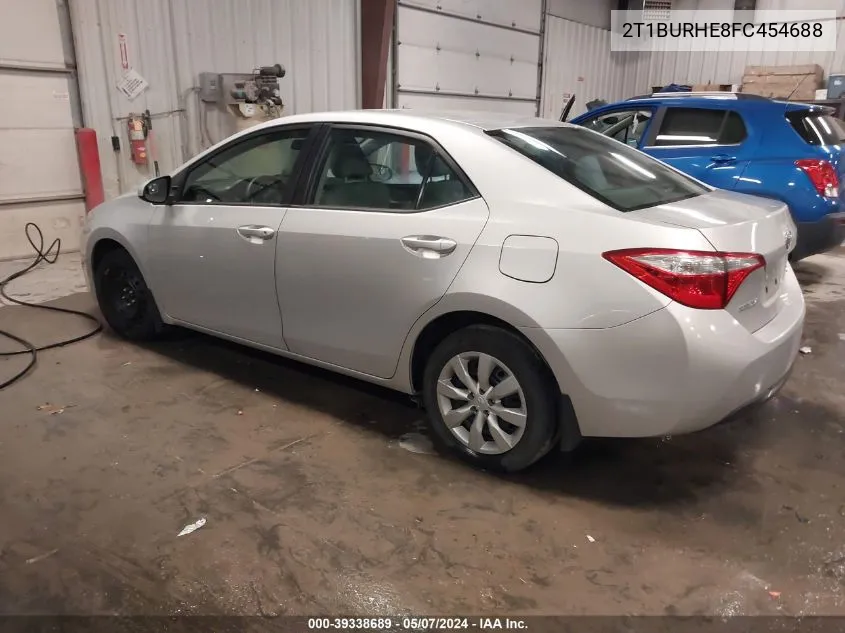 2015 Toyota Corolla L/Le/Le Plus/Le Premium/S/S Plus/S Premium VIN: 2T1BURHE8FC454688 Lot: 39338689