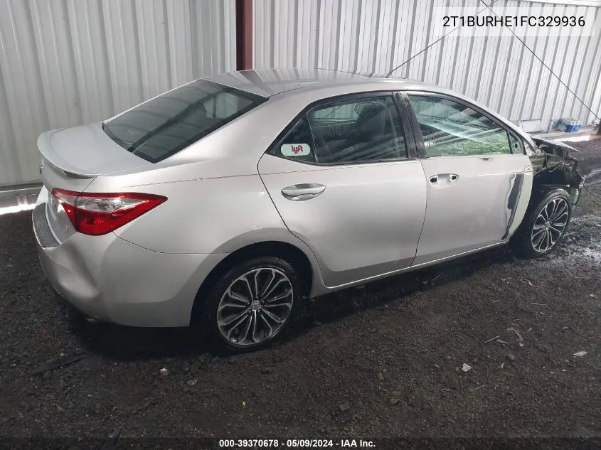 2015 Toyota Corolla S Plus VIN: 2T1BURHE1FC329936 Lot: 39370678