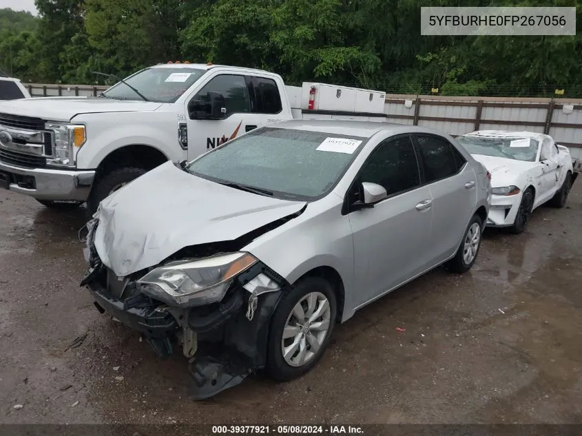 2015 Toyota Corolla Le VIN: 5YFBURHE0FP267056 Lot: 39377921