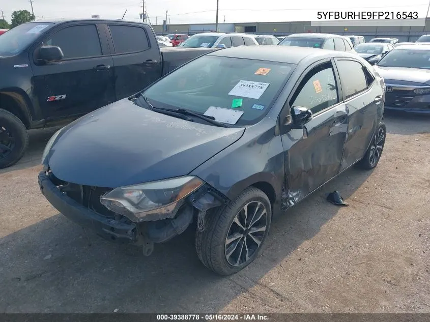 5YFBURHE9FP216543 2015 Toyota Corolla L