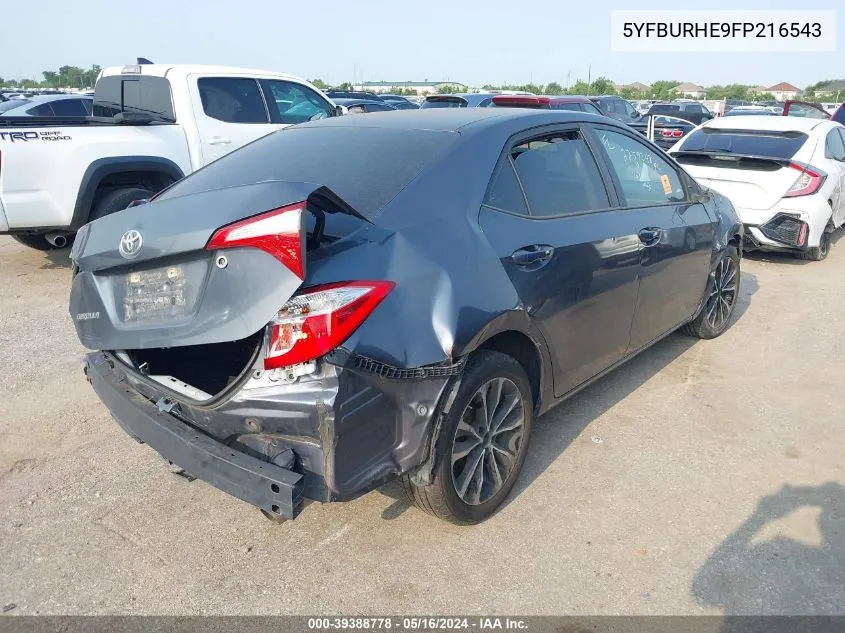 5YFBURHE9FP216543 2015 Toyota Corolla L