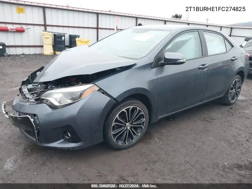 2T1BURHE1FC274825 2015 Toyota Corolla S Plus