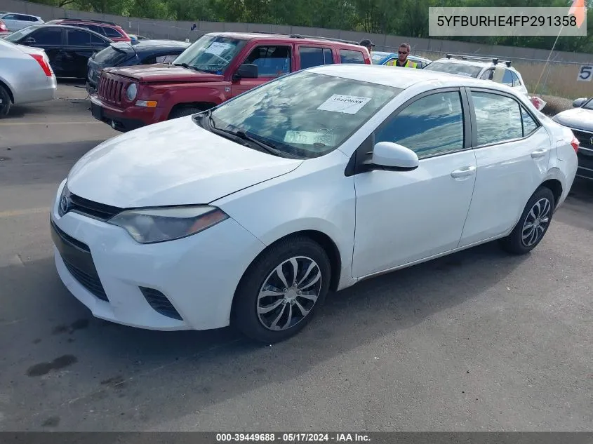 5YFBURHE4FP291358 2015 Toyota Corolla Le