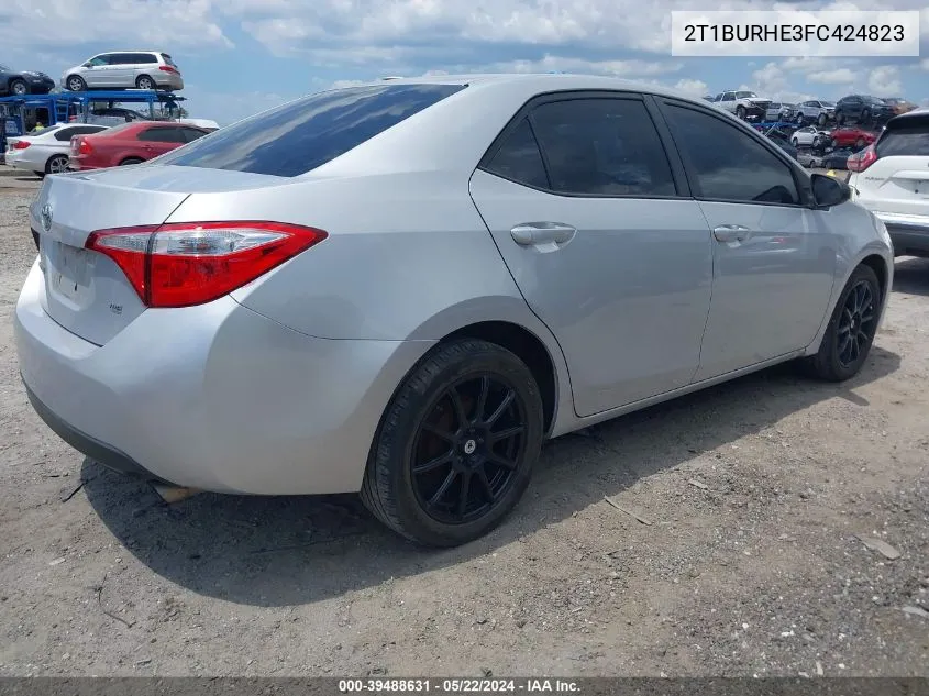 2T1BURHE3FC424823 2015 Toyota Corolla Le