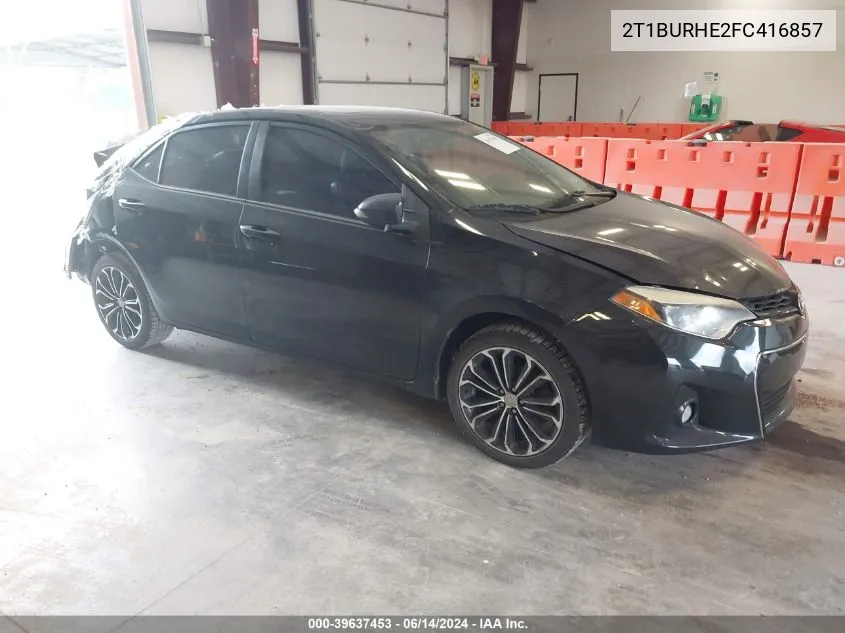 2015 Toyota Corolla S Plus VIN: 2T1BURHE2FC416857 Lot: 39637453