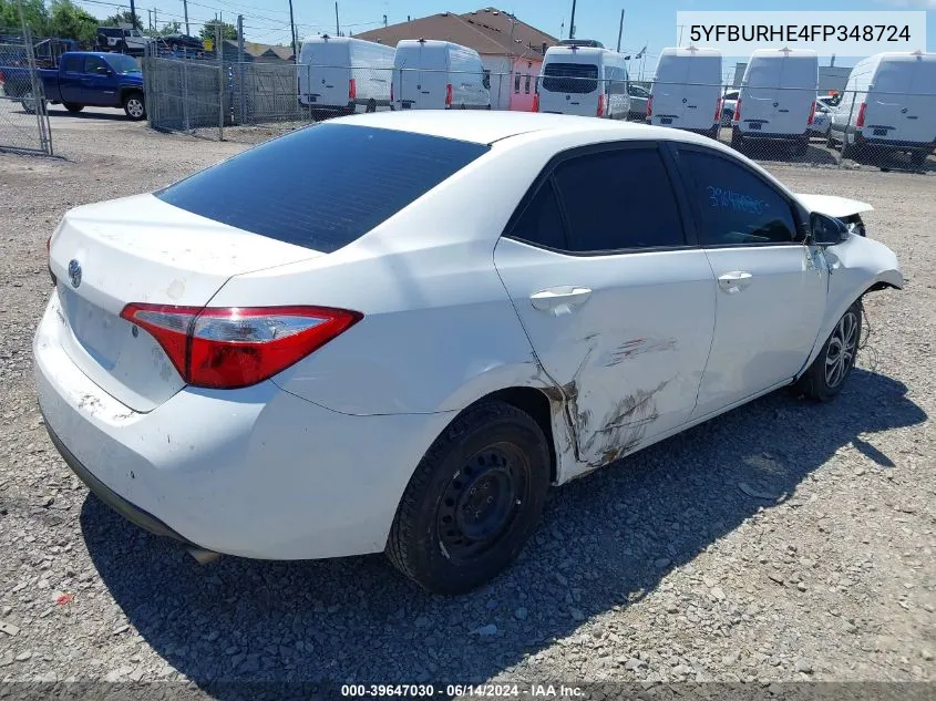 5YFBURHE4FP348724 2015 Toyota Corolla L