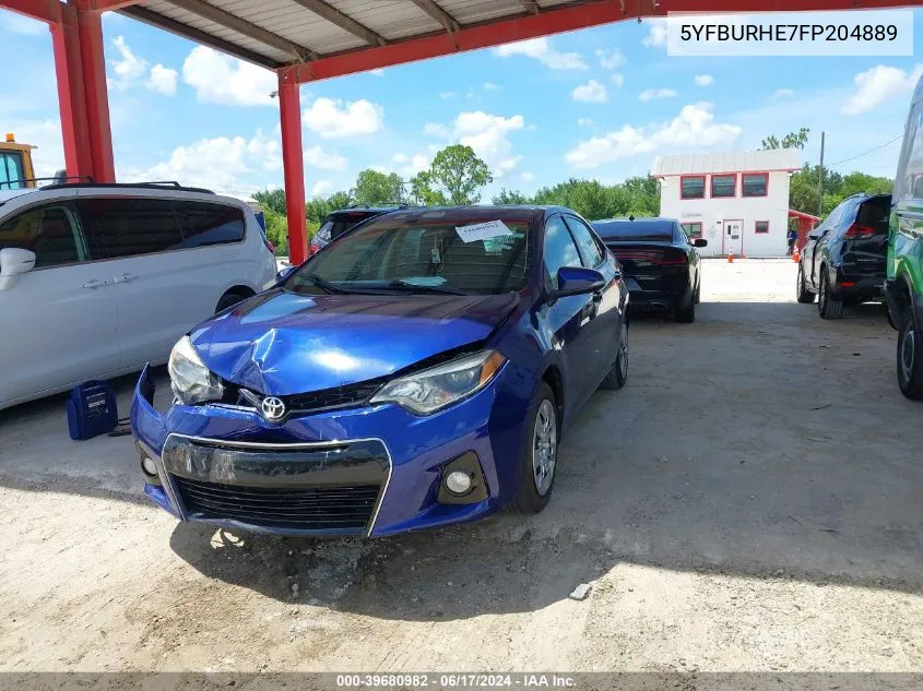 2015 Toyota Corolla S VIN: 5YFBURHE7FP204889 Lot: 39680982