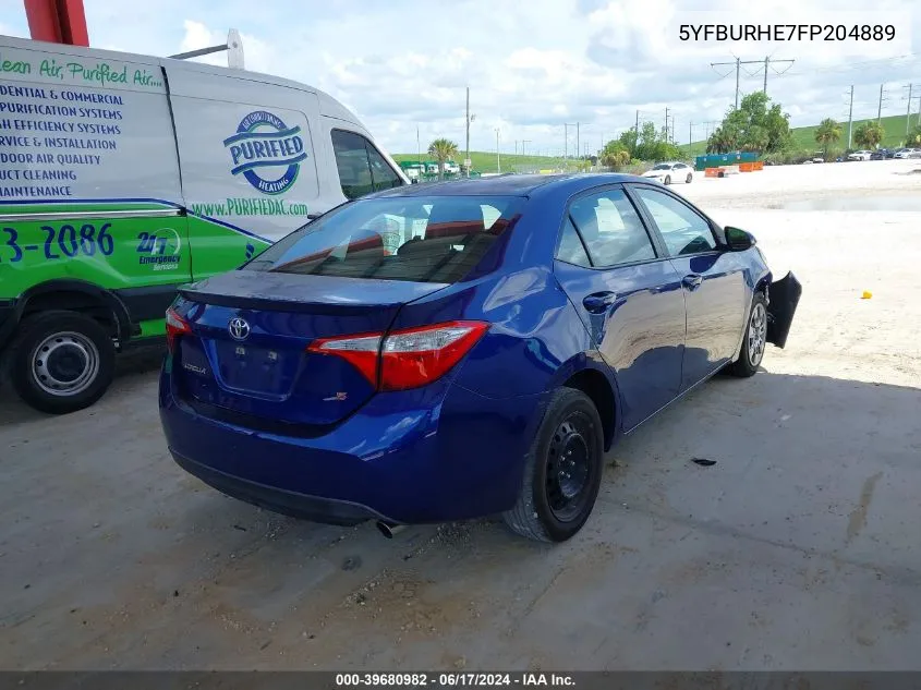 5YFBURHE7FP204889 2015 Toyota Corolla S