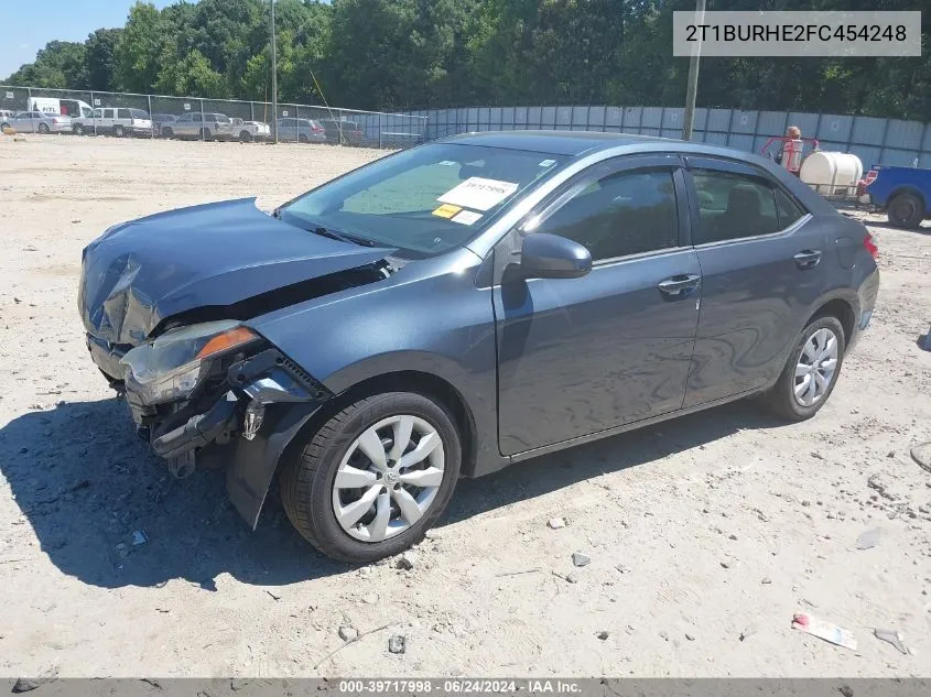 2015 Toyota Corolla Le VIN: 2T1BURHE2FC454248 Lot: 39717998