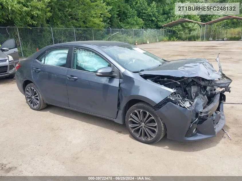 2015 Toyota Corolla S Plus VIN: 2T1BURHE5FC248132 Lot: 39722475