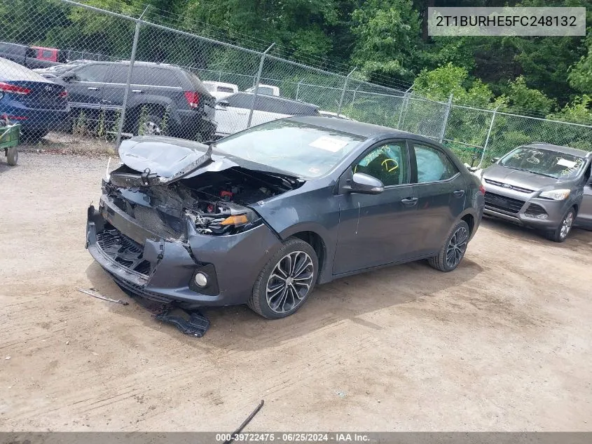 2015 Toyota Corolla S Plus VIN: 2T1BURHE5FC248132 Lot: 39722475