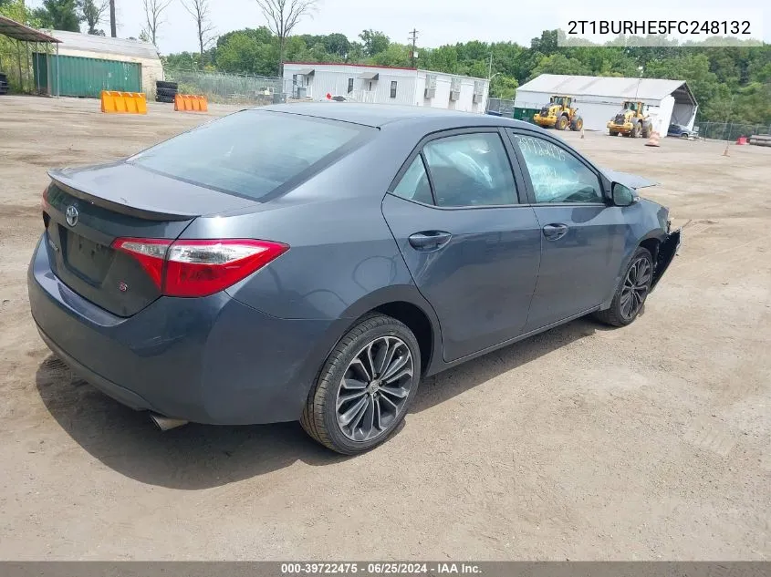 2015 Toyota Corolla S Plus VIN: 2T1BURHE5FC248132 Lot: 39722475