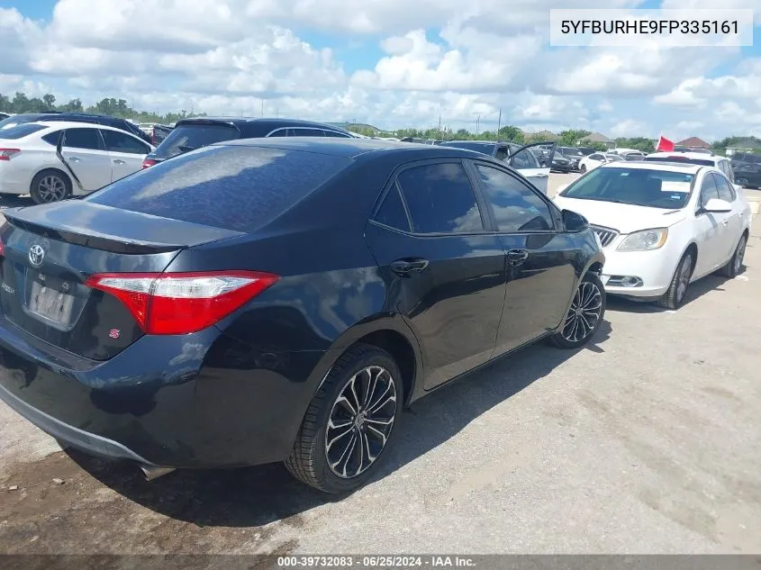 2015 Toyota Corolla S Plus VIN: 5YFBURHE9FP335161 Lot: 39732083