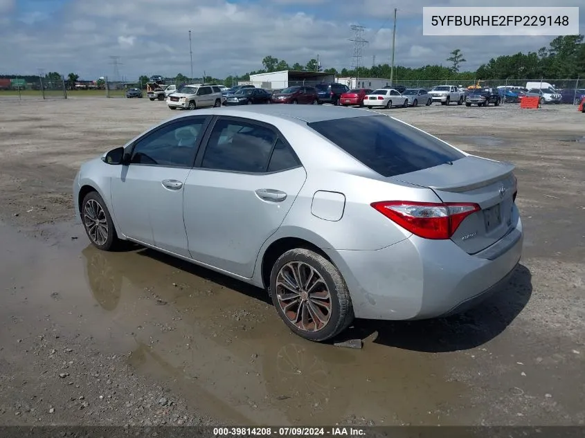 5YFBURHE2FP229148 2015 Toyota Corolla S Plus