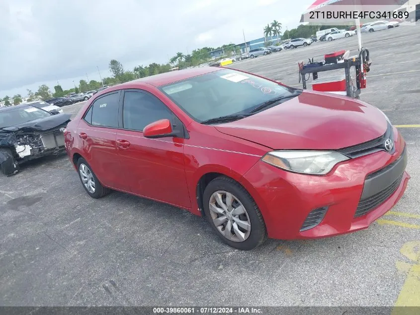 2015 Toyota Corolla Le VIN: 2T1BURHE4FC341689 Lot: 39860061