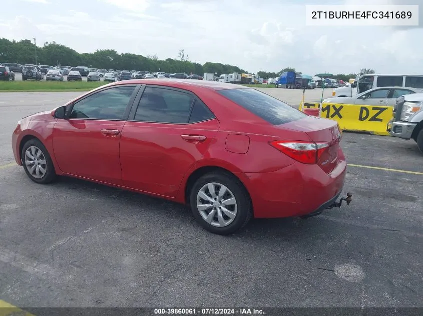 2T1BURHE4FC341689 2015 Toyota Corolla Le