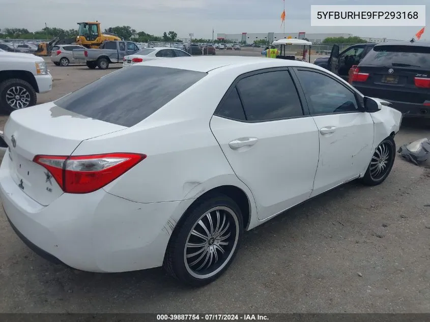 2015 Toyota Corolla Le VIN: 5YFBURHE9FP293168 Lot: 39887754