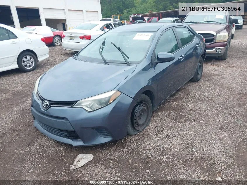 2015 Toyota Corolla L VIN: 2T1BURHE7FC305964 Lot: 39897300