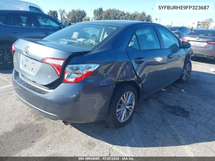 2015 Toyota Corolla Le Plus VIN: 5YFBURHE9FP323687 Lot: 39930057