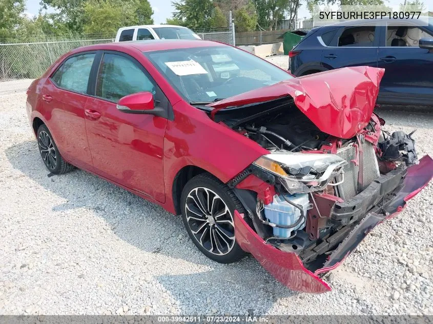 2015 Toyota Corolla S Plus VIN: 5YFBURHE3FP180977 Lot: 39942511