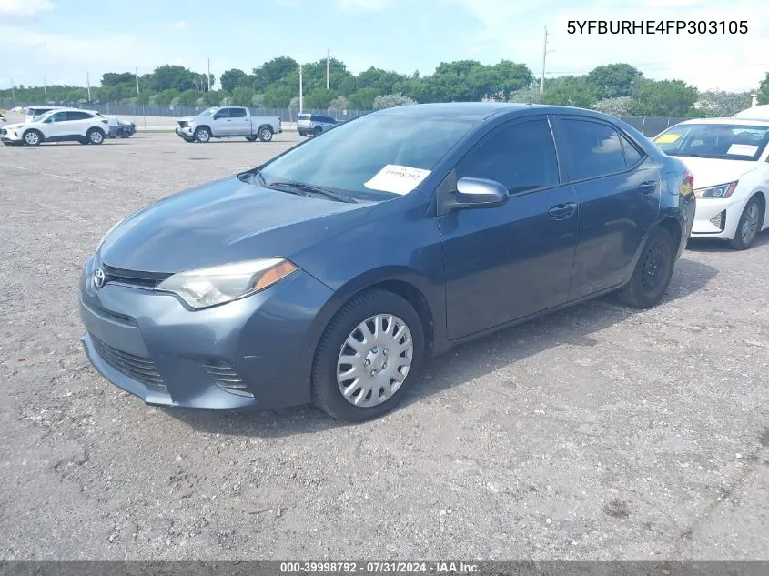 5YFBURHE4FP303105 2015 Toyota Corolla Le