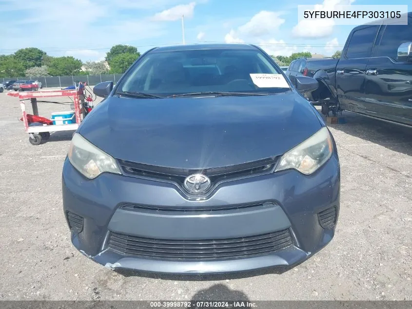 5YFBURHE4FP303105 2015 Toyota Corolla Le