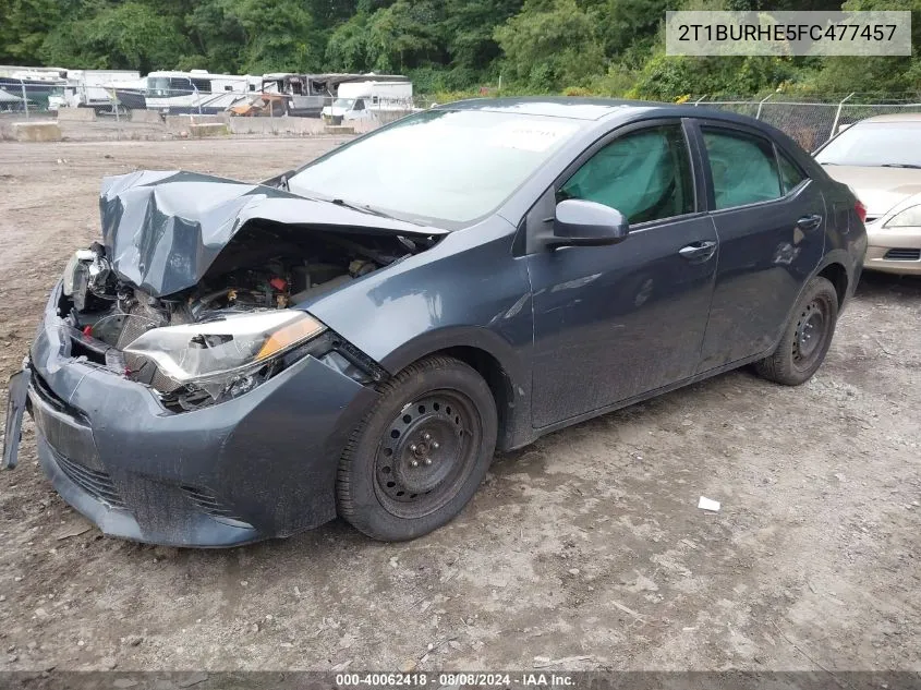 2015 Toyota Corolla Le VIN: 2T1BURHE5FC477457 Lot: 40062418