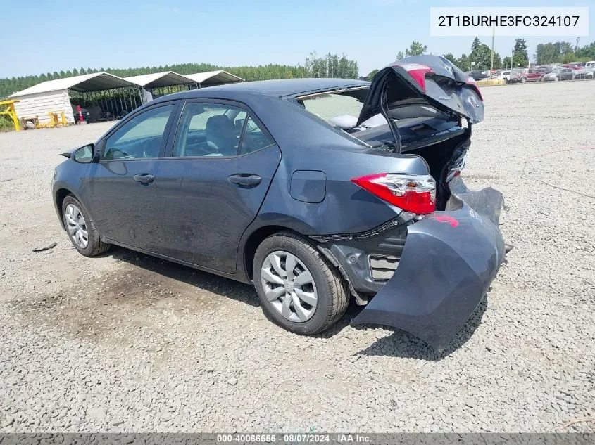 2015 Toyota Corolla Le VIN: 2T1BURHE3FC324107 Lot: 40066555