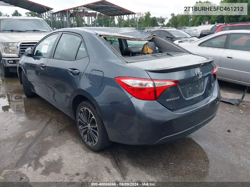 2015 Toyota Corolla L/Le/Le Pls/Prm/S/S Pls VIN: 2T1BURHE5FC461212 Lot: 40066866