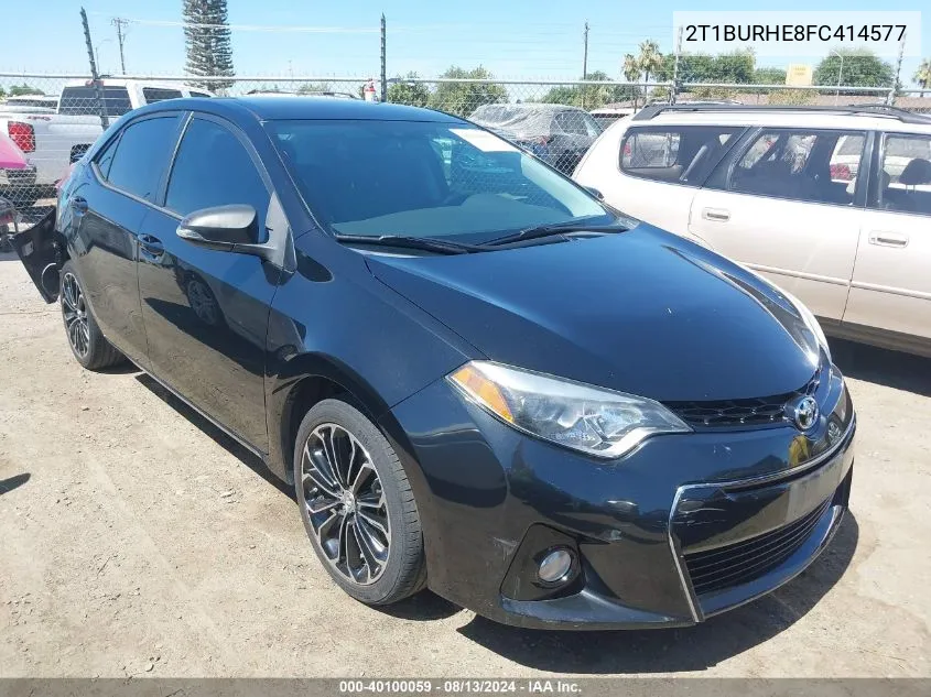 2015 Toyota Corolla S Plus VIN: 2T1BURHE8FC414577 Lot: 40100059