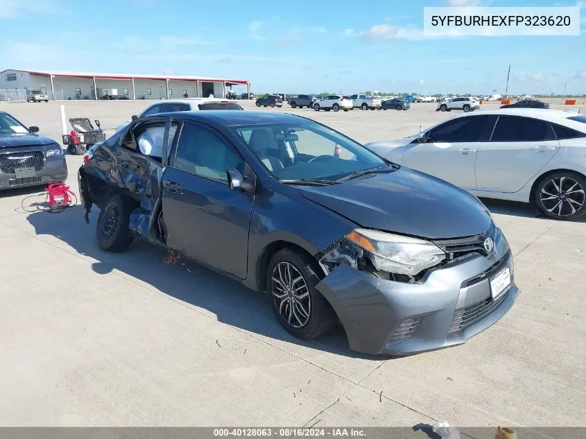 2015 Toyota Corolla Le VIN: 5YFBURHEXFP323620 Lot: 40128063