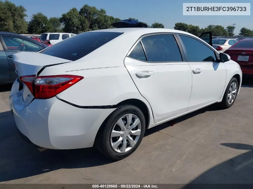 2015 Toyota Corolla Le VIN: 2T1BURHE3FC396733 Lot: 40129565