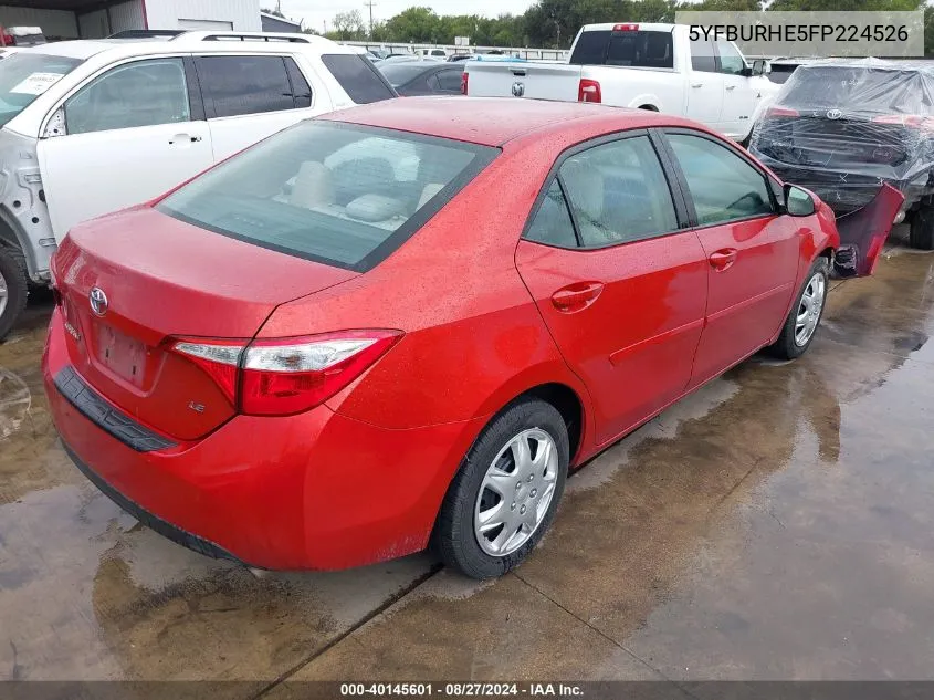 5YFBURHE5FP224526 2015 Toyota Corolla Le