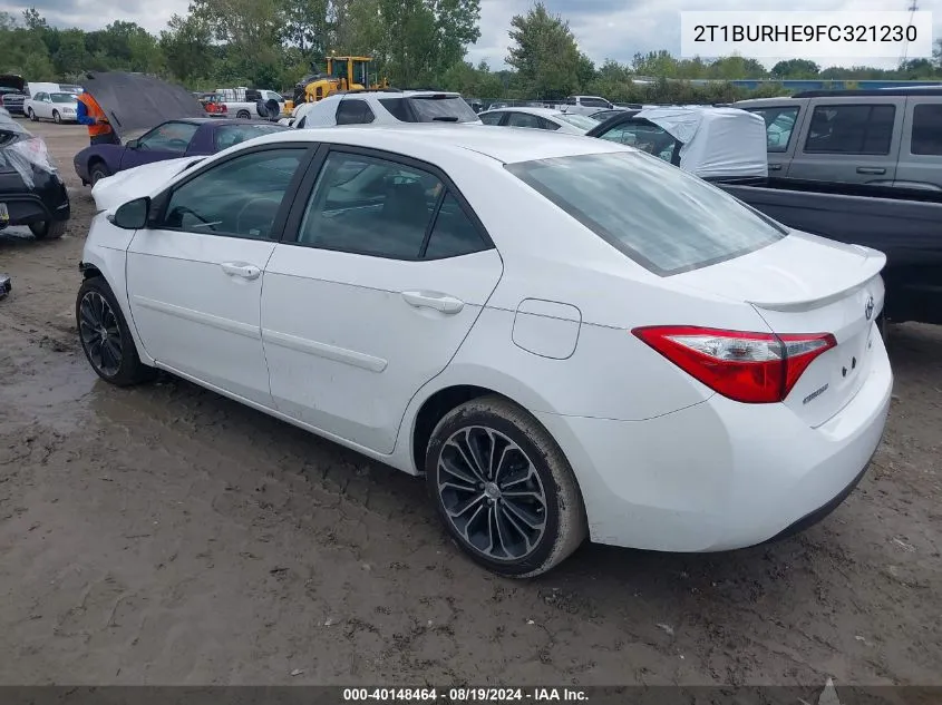 2T1BURHE9FC321230 2015 Toyota Corolla S Plus