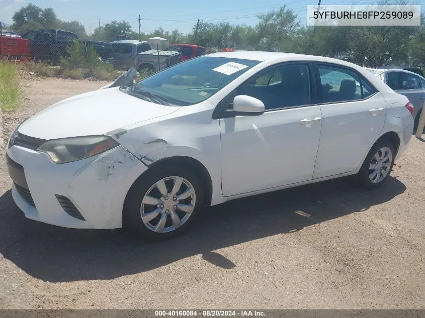 5YFBURHE8FP259089 2015 Toyota Corolla Le