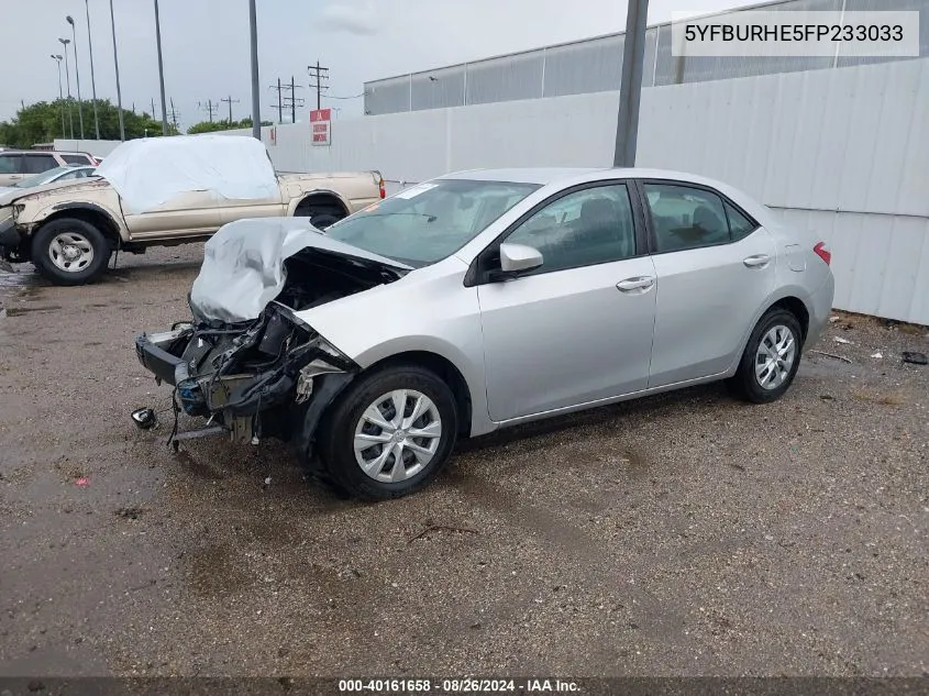 2015 Toyota Corolla L VIN: 5YFBURHE5FP233033 Lot: 40161658